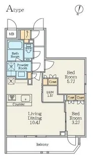 クレストコート池上六丁目【3階】の間取り