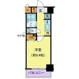 ラグジュアリーアパートメントデュオ神楽坂【6階】の間取り