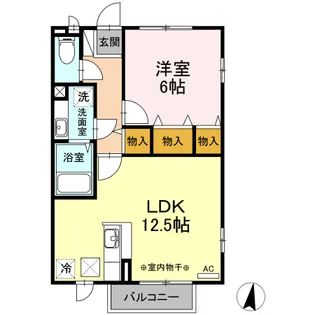 ルインズ・イン・マルヤマ【1階】の間取り