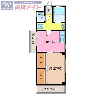 山崎マンション【3階】の間取り