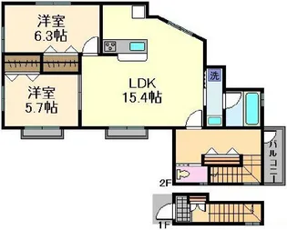 Heritage Nord【2階】の間取り