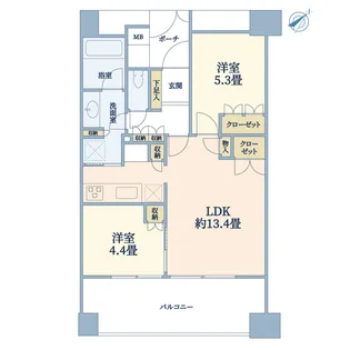 エティア目黒イーストコート【10階】の間取り