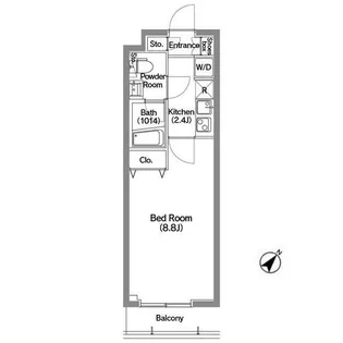 メディオ月島【2階】の間取り