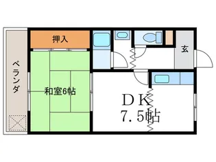 パルデンス長岡京【1階】の間取り