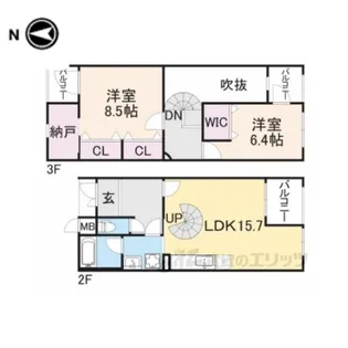 プライムガーデン【2階】の間取り