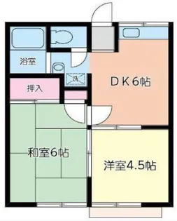 第2八木ハイツ【1階】の間取り
