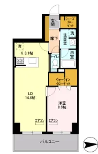 ロイヤルパークスシーサー【2階】の間取り