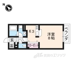 エバーグリーンコート山中B棟【2階】の間取り