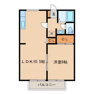 パステルメゾン柳F【2階】の間取り
