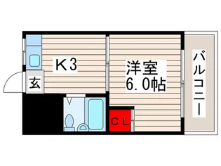 グリ-ンヒル・ホシ【3階】の間取り
