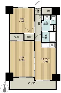 バリアントG【5階】の間取り