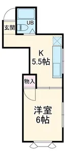 エステート実籾【2階】の間取り