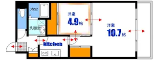 エイトバレー上天満【5階】の間取り