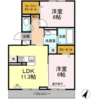 Regulus(レグルス)C棟【1階】の間取り