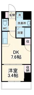 アクシーズタワー川口VIII【1階】の間取り