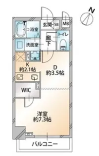 オーキッドレジデンス千代田岩本町【6階】の間取り