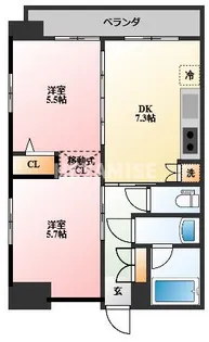 S-FORT長崎大学病院前【5階】の間取り