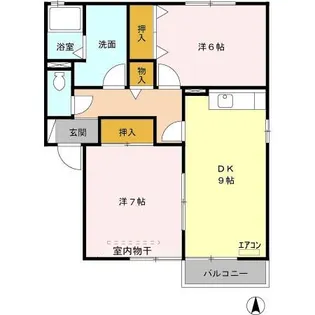 フラワーレジデンス北山 A【1階】の間取り