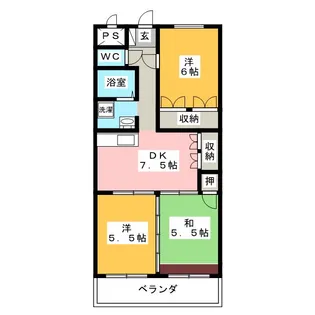 ウエストパーク寿 A【4階】の間取り