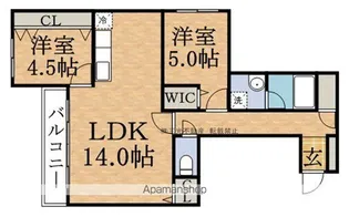 AMS伏見【1階】の間取り