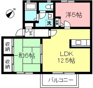 ディアスB【2階】の間取り
