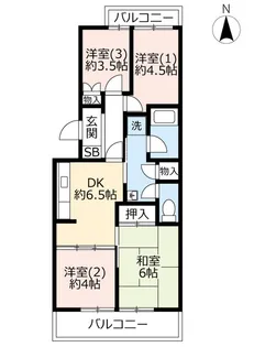 UR東千里山【3階】の間取り