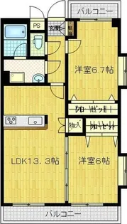 エスト壱番館【2階】の間取り