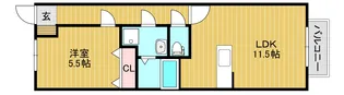 ライリヘル【2階】の間取り