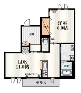 メゾン シャローム【1階】の間取り