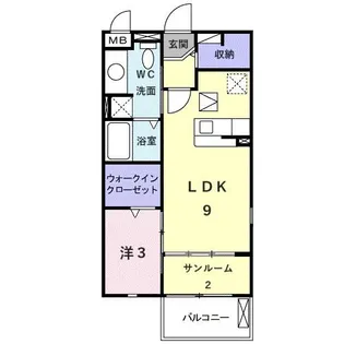 ソレイユ・イーストA棟【1階】の間取り
