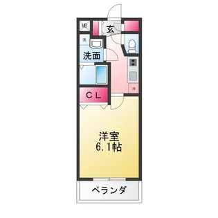 エステムコート名古屋黒川シャルマン【3階】の間取り