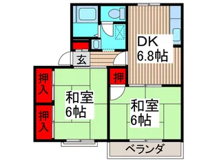 レジデンス タケA【2階】の間取り