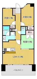 ウェリスライオンズ ザ・セントラル【7階】の間取り