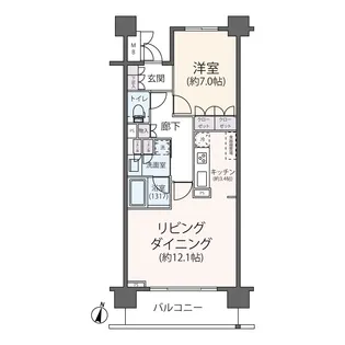 リージア経堂テラスガーデン【2階】の間取り