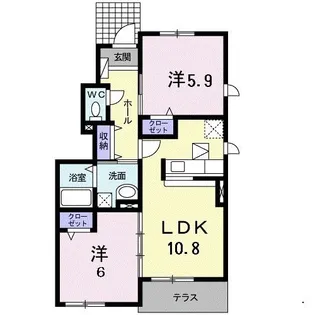 オレンジ ジュネス【1階】の間取り