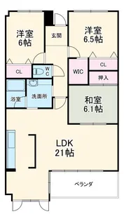 マンサール白山【4階】の間取り