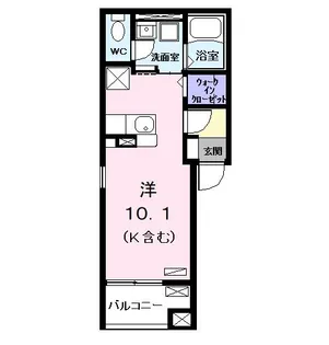 カーサ カメジマ【2階】の間取り