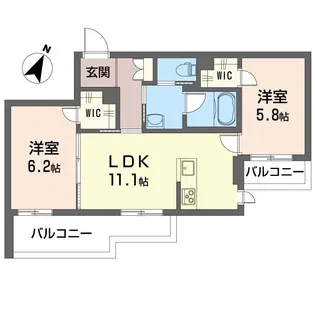 シャンテ・コート中海岸【2階】の間取り
