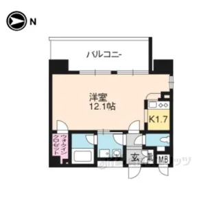 レジディア御所東【4階】の間取り