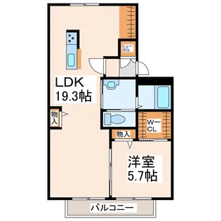 グランデージ・オヌキA・B・C【2階】の間取り