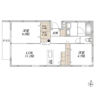 【へーベルメゾン】Persimmon【1階】の間取り