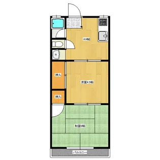 平田アパート【2階】の間取り
