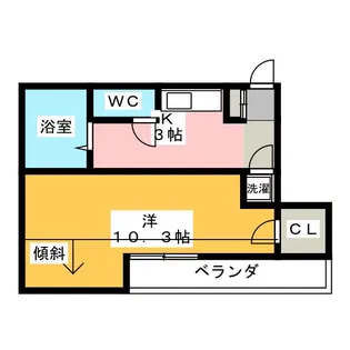 有重【4階】の間取り