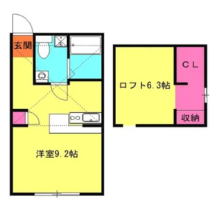 1Rの間取り画像