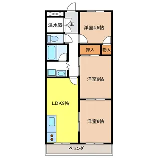 ファミールうすずみ【1階】の間取り