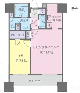 コンシェリア西新宿 TOWER’S WEST【24階】の間取り