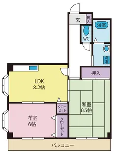 マロングレース(Bタイプ)【1階】の間取り