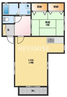 ユニバーサルコーポ【2階】の間取り