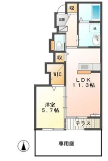 グレースA【1階】の間取り
