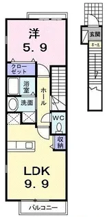 ヴィオラプレッソI【2階】の間取り
